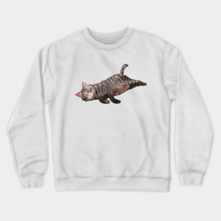 Lazy tabby cat - gift for cat lovers Crewneck Sweatshirt